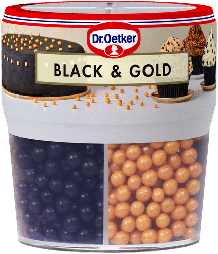 Dr. Oetker Black&Gold -koristerakeet 78g|Dr. Oetker 黑金装饰糖粒 78g