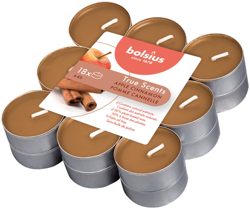 Bolsius True Scents – tuoksulämpökynttilät – Cinnamon Apple – vaaleanruskea – 18 kpl/pakkaus