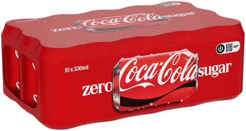 Coca-Cola 15罐装可口可乐零度无糖汽水 0,33 L