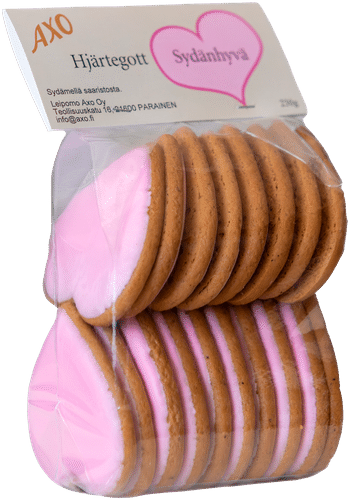 Leipomo Axo 红心姜饼 230g|Leipomo Axo sydänhyvä piparkakku punainen 230g