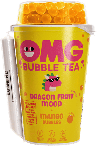 OMG Bubble Tea kuplatee lohikäärmehedelmä ja mango 0,265 ml