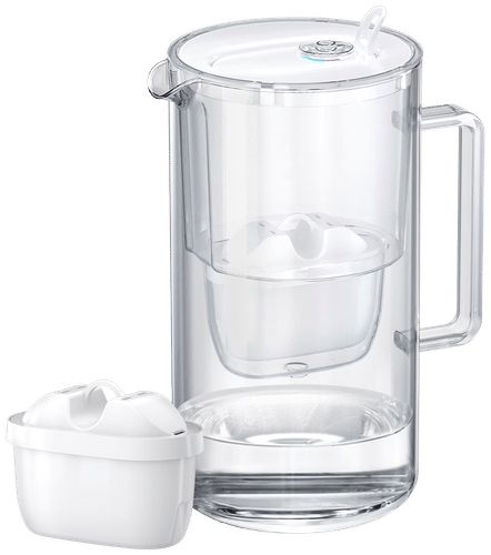 Aquaphor 玻璃滤水壶 Glass 2.5L Maxfor+ 带滤芯 白色
