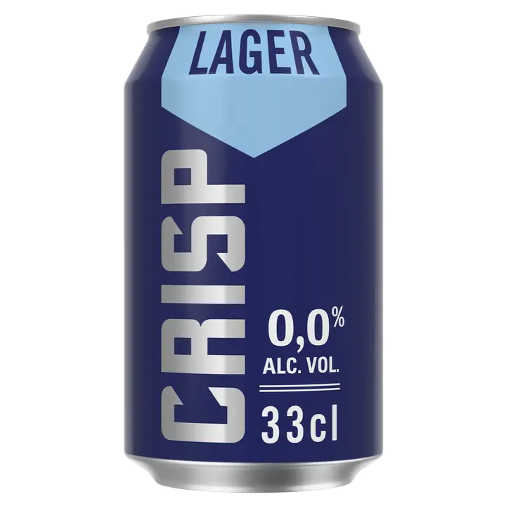 Crisp Lager alkoholiton olut 0 % tölkki 0,33 L|Crisp 淡饮料 0% 罐装0度饮料 0,33 L