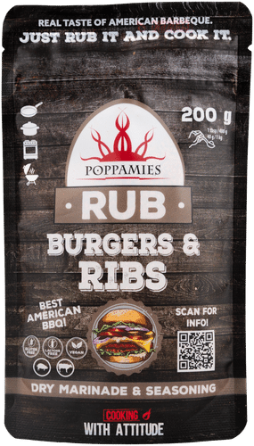 Poppamies Rub Burgers & Ribs mausteseos 200g