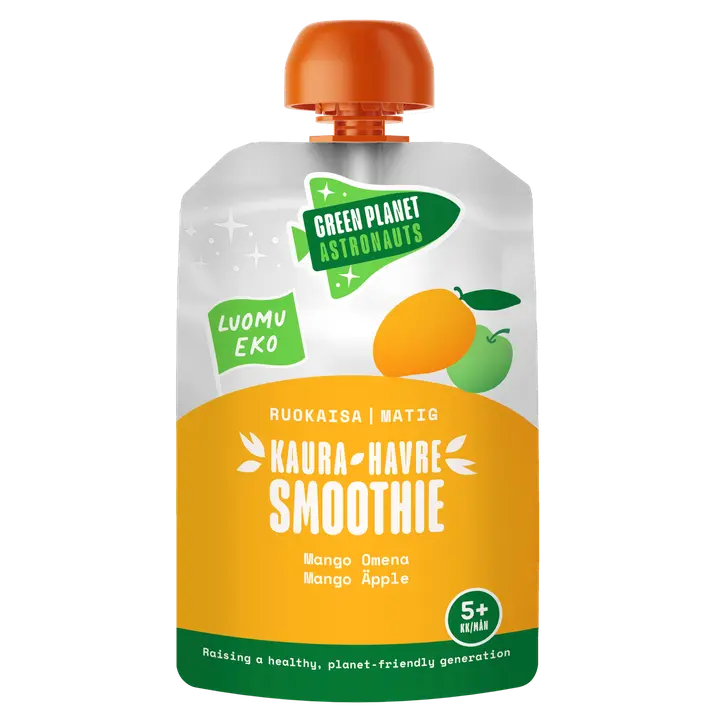 Green Planet Astronauts LUOMU kaurasmoothie omena-mango 100g 5kk+|Green Planet Astronauts 有机燕麦冰沙苹果芒果 100 克 5 个月+