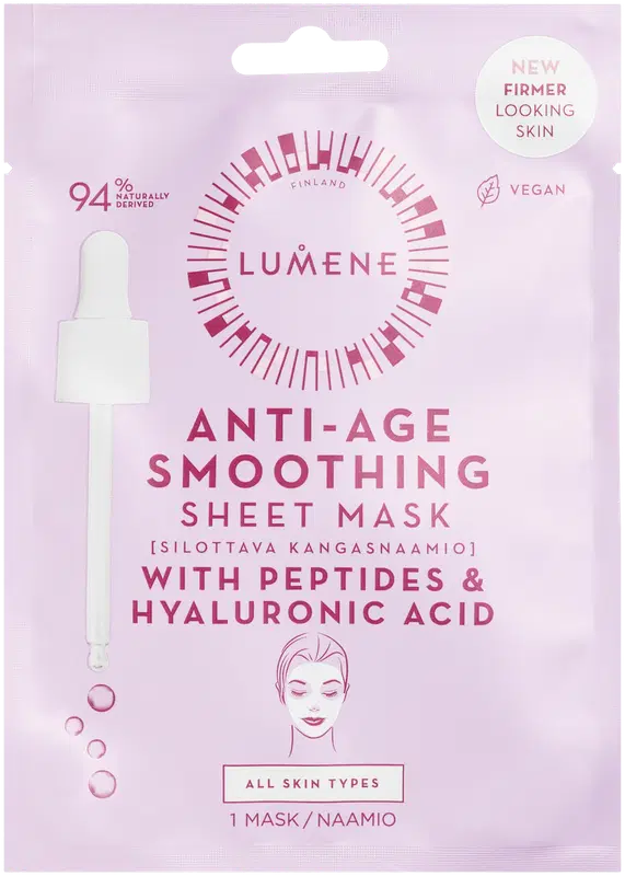 Lumene 抗衰老 平滑布面膜 1 kpl|Lumene ANTI-AGE Silottava kangasnaamio 1 kpl