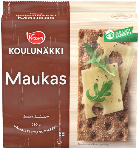 Vaasan 美味全麦黑麦脆面包 230g|VAASAN KOULUNÄKKI Maukas 230g Täysjyväruisnäkkileipä