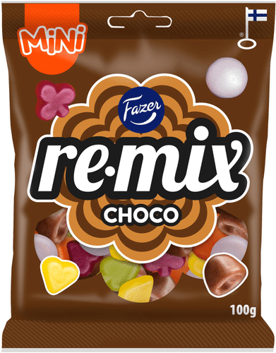 Fazer Remix Mini Choco 糖果袋 100g|Fazer Remix Mini Choco karkkipussi 100g