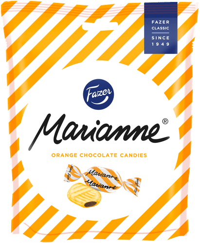Fazer 玛丽安橙味糖果袋 220g|Fazer Marianne Appelsiini makeispussi 220g