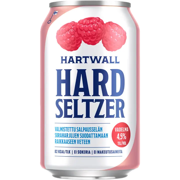 Hartwall Hard Seltzer Vadelma 4,5% 0,33 l|Hartwall Hard Seltzer 覆盆子 4.5% 0,33 l