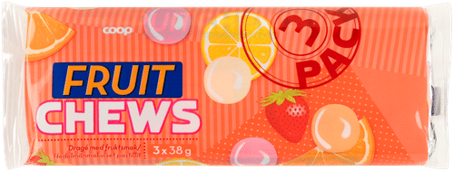 Coop 水果味含片 3包装 3x38 g|Coop hedelmänmakuiset pastillit 3-pack 3x38 g