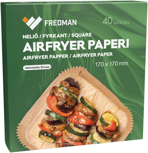 Fredman airfryer paperi neliö 170x170mm 40kpl