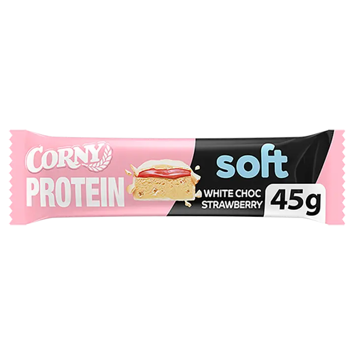 Corny Soft Protein White Chocolate Strawberry proteiinipatukka 45g-Corny 软蛋白白巧克力草莓蛋白棒 45g
