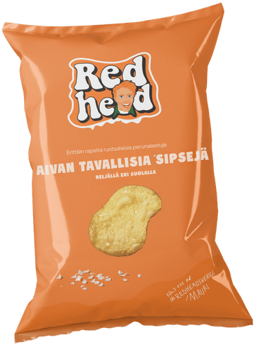 Redhead 薯片 普通薯片(四种盐) 150g|Redhead perunalastu aivan tavallisia sipsejä (neljällä eri suolalla) 150g