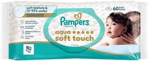 Pampers Harmonie Aqua 60片清洁湿巾