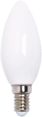 Airam LED kynttiläkupu 470lm 4000K E14 opaali fullglass 2BX