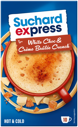 Suchard Express White Choc & Créme Brûlée Crunch juomajauhe 150g