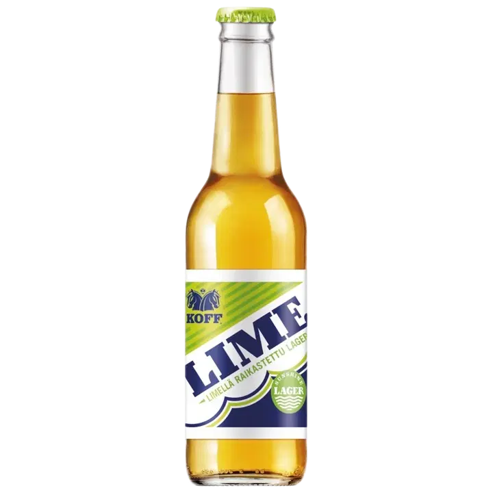 Koff Lime Lager olut 4,4 % lasipullo 0,33 L|Koff 莱姆拉格饮料 4.4% 玻璃瓶 0,33 L