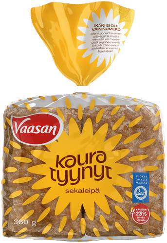 Vaasan Kauratyynyt 360 g 6 kpl halkaistu kaurasekaleipä|Vaasan 燕麦枕面包 360克 6个 切半 燕麦混合面包