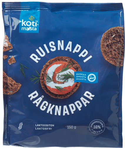 Kotimaista 150g ruisnappi natural|Kotimaista 150克天然黑麦脆饼