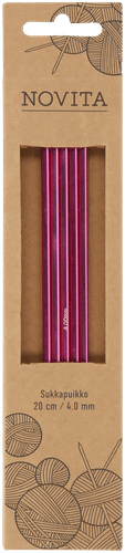 Novita 袜针20cm - 4毫米粉色