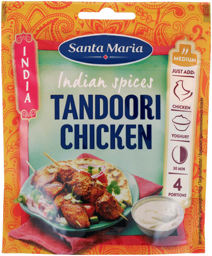 Santa Maria 印度香料坦都里鸡肉调味料 35g|Santa Maria Indian Spices Tandoori Chicken, tandoori-mausteseos kanalle 35g