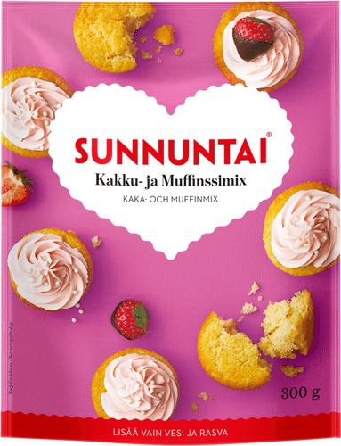 Sunnuntai 300g kakku- ja muffinssimix|Sunnuntai 300克蛋糕松饼预拌粉