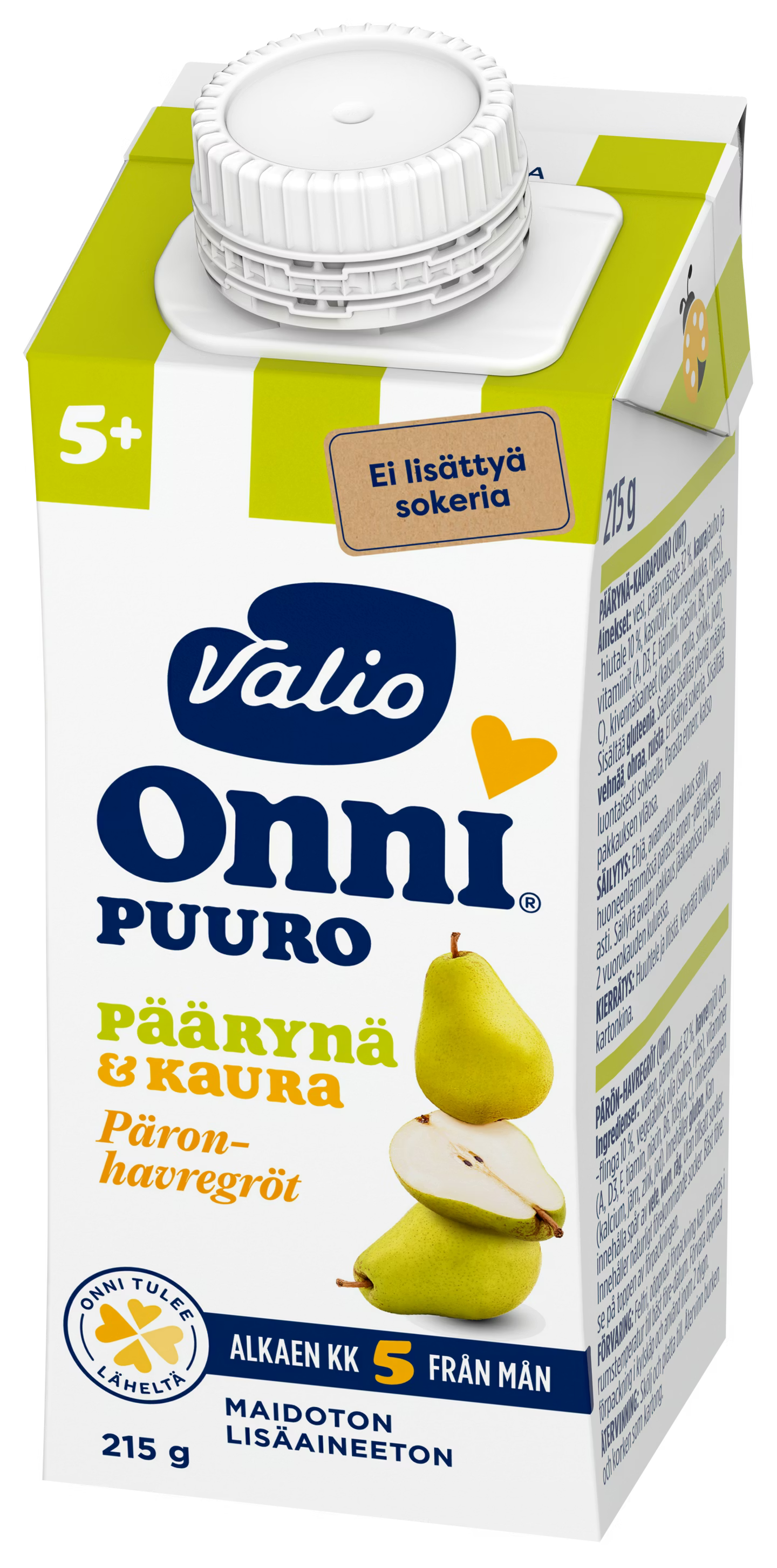 Valio Onni 梨燕麦婴幼儿辅食粥 215 克 5 个月(超高温灭菌)