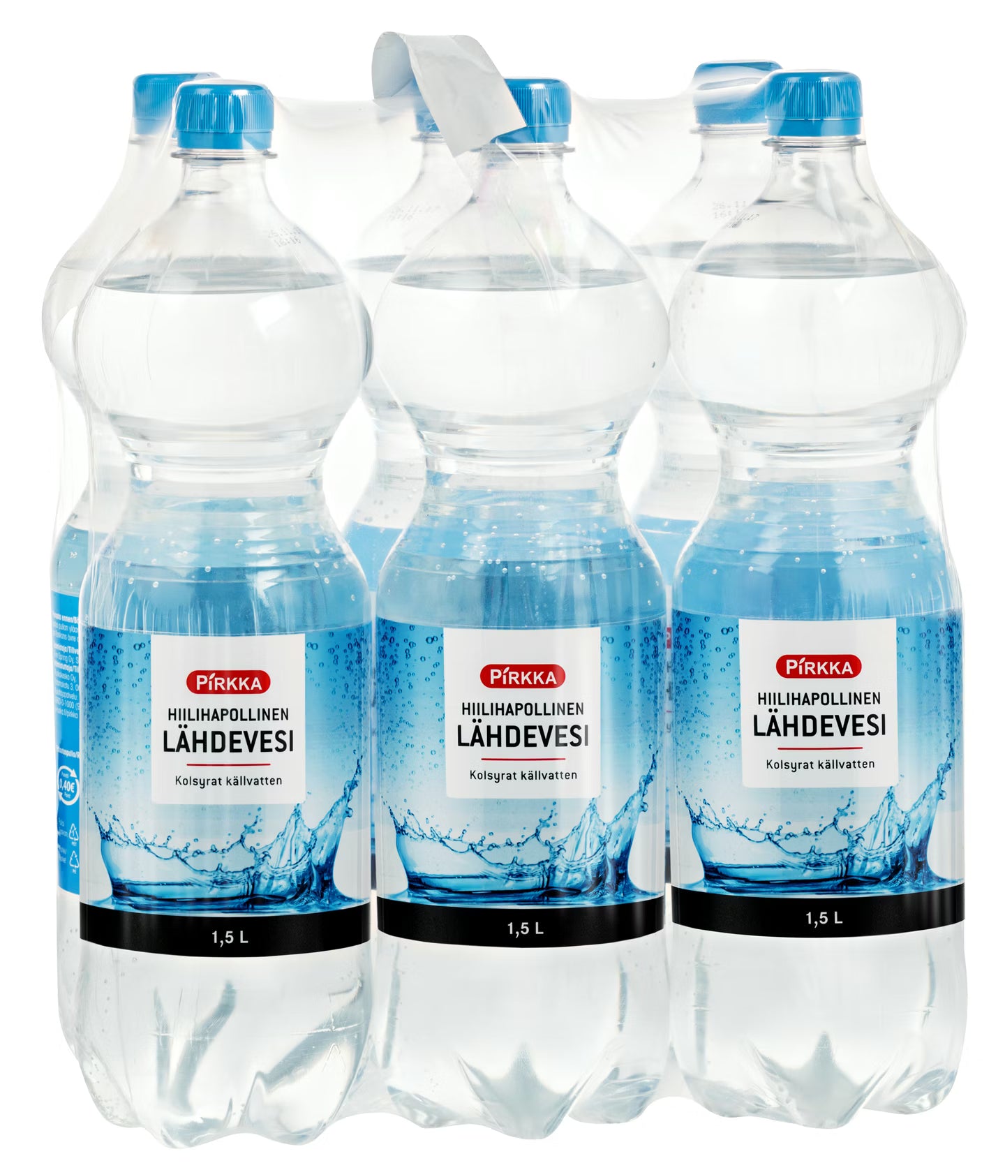 Pirkka spring water芬兰矿泉水 1,5l 6瓶装
