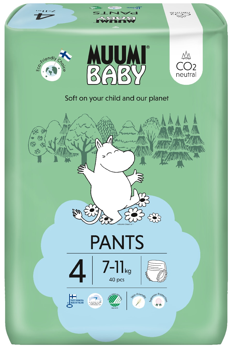 Moomin 姆明婴儿纸尿裤 S4 7-11 公斤 40片装