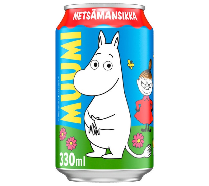 Moomin 姆明系列汽水森林草莓味软饮汽水 0.33升