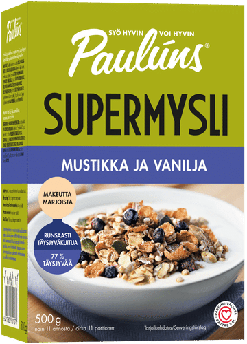 Paulúns mustikka ja vanilja mysli 500g|Pauluns Paulúns蓝莓香草麦片 500g