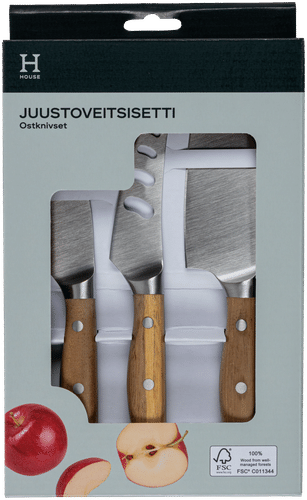 House juustoveitsisetti Taos 3 kpl