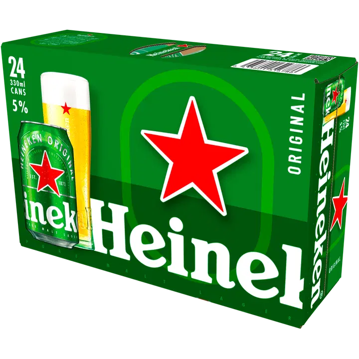 24 x Heineken olut 5% 0,33 l|Heineken 24 瓶喜力饮料 5% 0,33 l