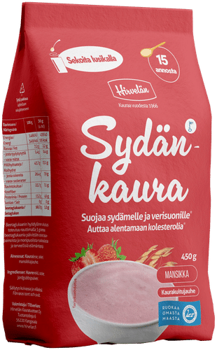 Hirvelän Sydänkaura Mansikka 450 g|Hirvelän 心形草莓燕麦 450 g