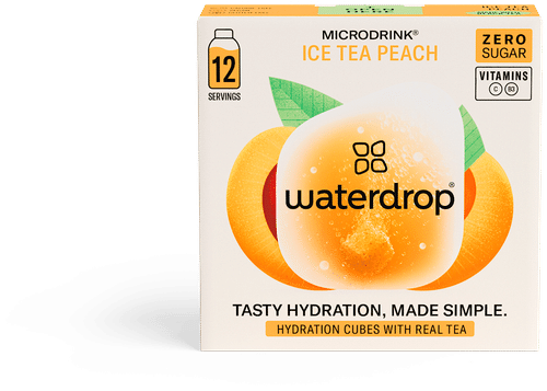 Waterdrop Microdrink Ice Tea Peach Persikka jääteen makuinen porekuutio 12x2,1g|Waterdrop Microdrink 冰茶 桃子 桃子冰茶口味泡泡方块 12x2,1g