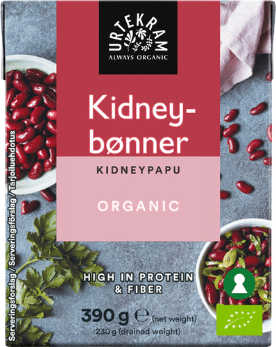 URTEKRAM Punainen Kidneypapu Luomu 390g