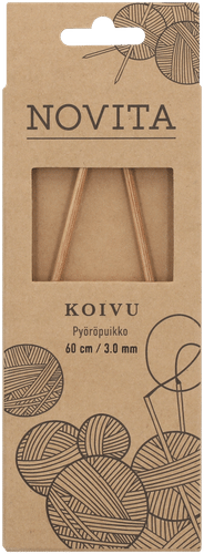 Novita 桦木环形针60厘米 3mm|Novita Pyöröpuikko koivu 60cm - 3mm