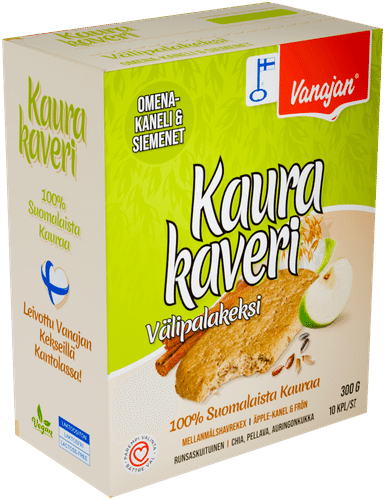 Vanajan 燕麦伙伴 苹果肉桂零食饼干 10块装 30g|Vanajan Kaurakaveri Omena-Kaneli välipalakeksi 10 x 30g