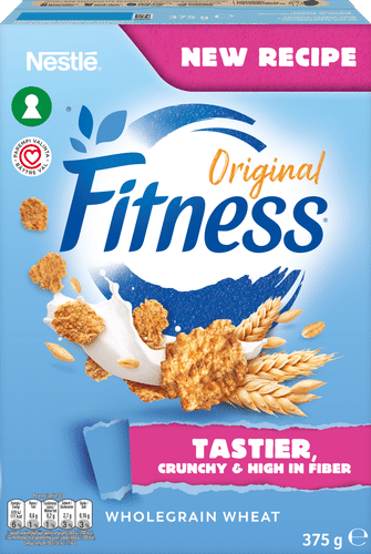 Nestlé Fitness Original 375g rapeita hiutaleita täysjyvävehnästä, riisistä ja kaurasta|Fitness 雀巢 Fitness Original 375克 全麦燕麦米脆片