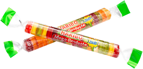 Haribo 巨型轮盘酸味45克糖果棒|HARIBO Mega Roulette Zourr 45g Karkkipatukka