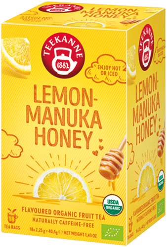 Teekanne Lemon Manukahoney, sitruunan ja manukahunajan makuinen hedelmähauduke LUOMU 18x2,25g|Teekanne 柠檬麦卢卡蜂蜜、柠檬和麦卢卡蜂蜜风味炖水果有机 18x2,25g