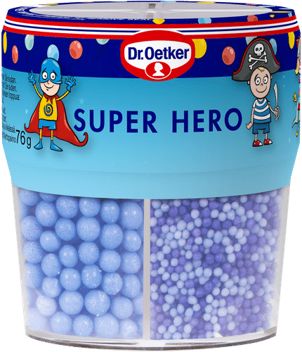 Dr. Oetker Super Hero koristerakeet 76g|Dr. Oetker 超级英雄装饰糖粒 76g