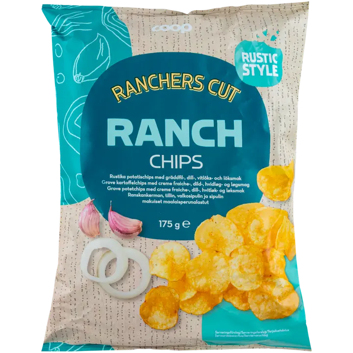 Coop maalaisperunalastut Ranch 175 g-Coop 乡村薯片牧场 175 g