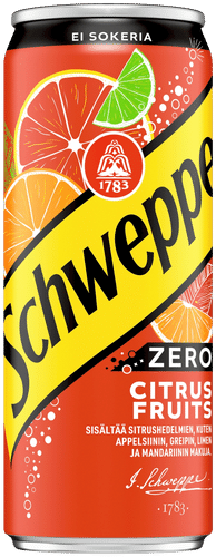 Schweppes Citrus Fruits Zero 汽水 罐装 0,33 L