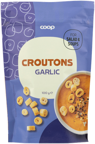 Coop valkosipulikrutongit 100 g|Coop 蒜香面包丁 100 g