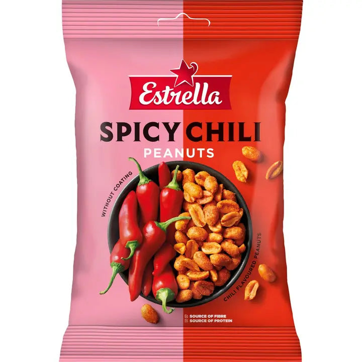 Estrella Spicy Chili Maapähkinät 140g-Estrella 香辣花生 140g