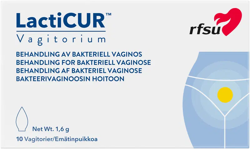 RFSU LactiCUR阴道栓剂 10 kpl|RFSU LactiCUR Vagitorium Emätinpuikko 10 kpl
