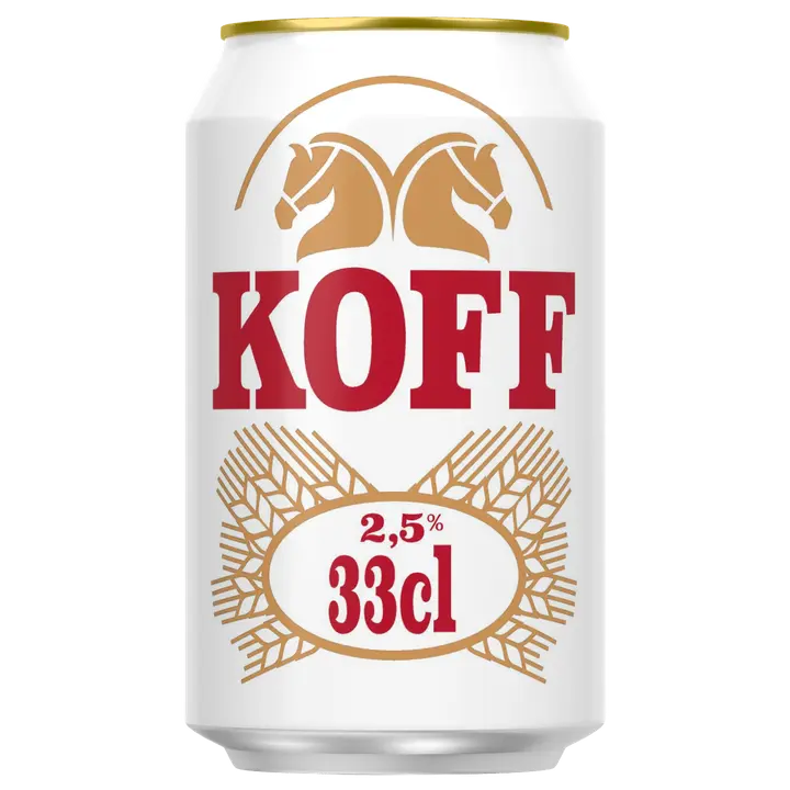 Koff gluteeniton Lager olut 2,5 % tölkki 0,33 L|Koff 无麸质拉格饮料 2.5% 罐装 0,33 L
