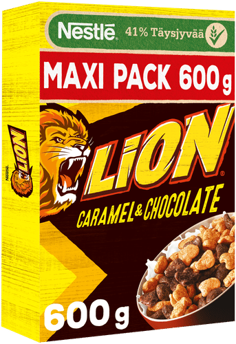 Nestlé Lion 600g suklaan ja toffeen makuisia vehnä-riisimuroja|Lion 雀巢 Lion 600克 巧克力太妃味小麦米脆